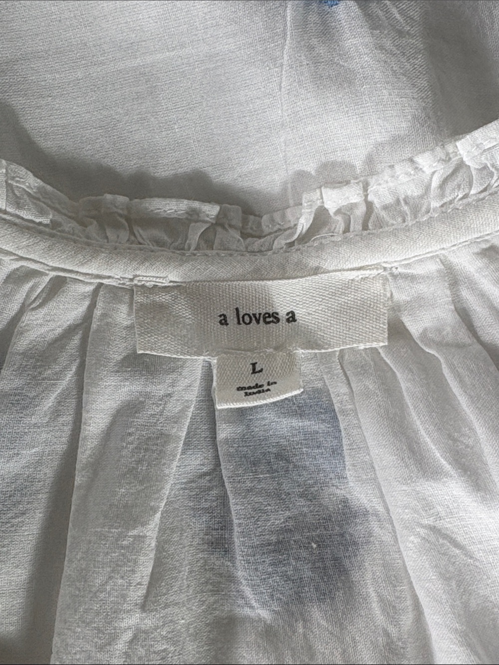 A Love A Embroidered Tiered Babydoll Mini dress 100% Cotton - Picture 5 of 6